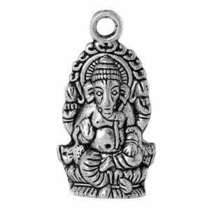Metallanhänger „Lord Ganesha“ 27 x 14 mm, 2 Stück