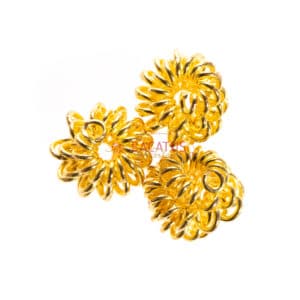 Metallperle Spacer Spirale gold 8 mm, 3 Stück