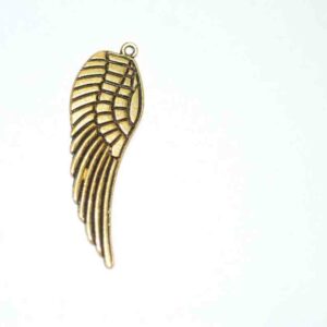 Metallanhänger Flügel gold 50×26 mm