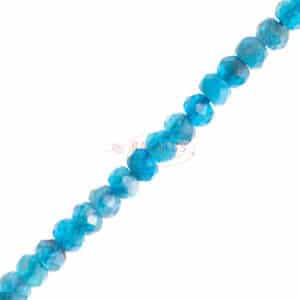 Apatite Rondelle faceted approx. 2x3mm, 1 strand