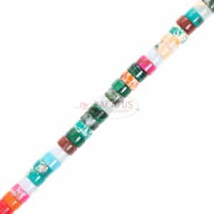 Gemstone Mix Rondelle shiny colorful approx. 2x4mm, 1 strand