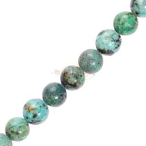 A-Grade African Turquoise Beads Approx. plain round , 1 strand