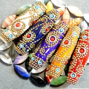 Indonesische Perle gewölbt ca. 18×61 mm in 5 Farben 1x