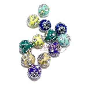 Indonesische Perle rund ca. 15×14 mm 6 Farben