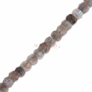 Labradorite Rondelle faceted approx. 4x6mm, 1 strand