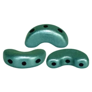 Glasperlen Arcos® par Puca® 10x5mm metallic matt grün türkis 5g