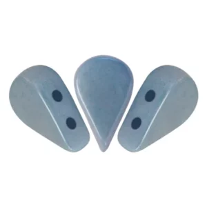 Glasperlen Amos® par Puca® 5x8mm opak blue ceramic look 5g