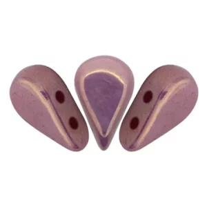 Glasperlen Amos® par Puca® 5x8mm opak mix violet/ gold ceramic look 5g