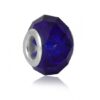 Modulperlen Großlochperle Kristallglas facettiert 14 mm Farbauswahl - Blau
