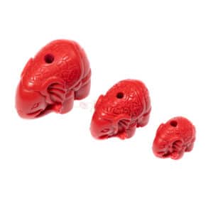 Chinalack Perle Elefant rot Größenauswahl, 1 Stück