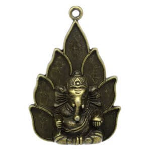 Metallanhänger Elefant Ganesha 53 x 36 mm Metall, messing 1x