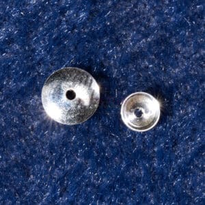 Halblinse Perlkappe 925 Silber Ø 4 – 6 mm 10 Stück