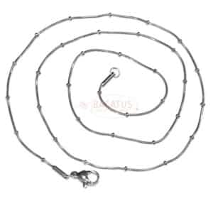 Schlangenkette rund mit Verschluss Edelstahl 1mm 48cm