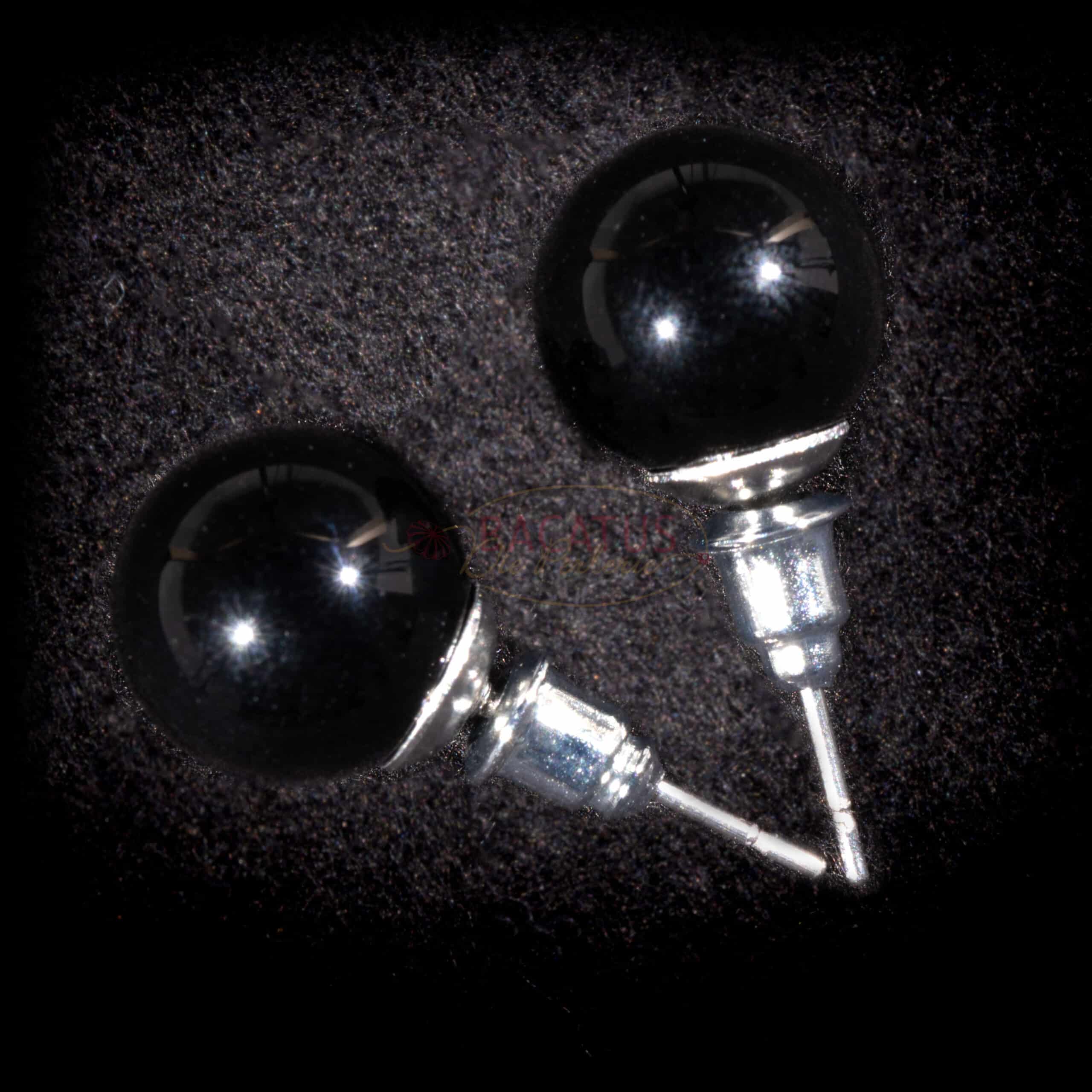 Onyx Ohrstecker mit ca. 10mm Perle, 1 Paar (Kopie)