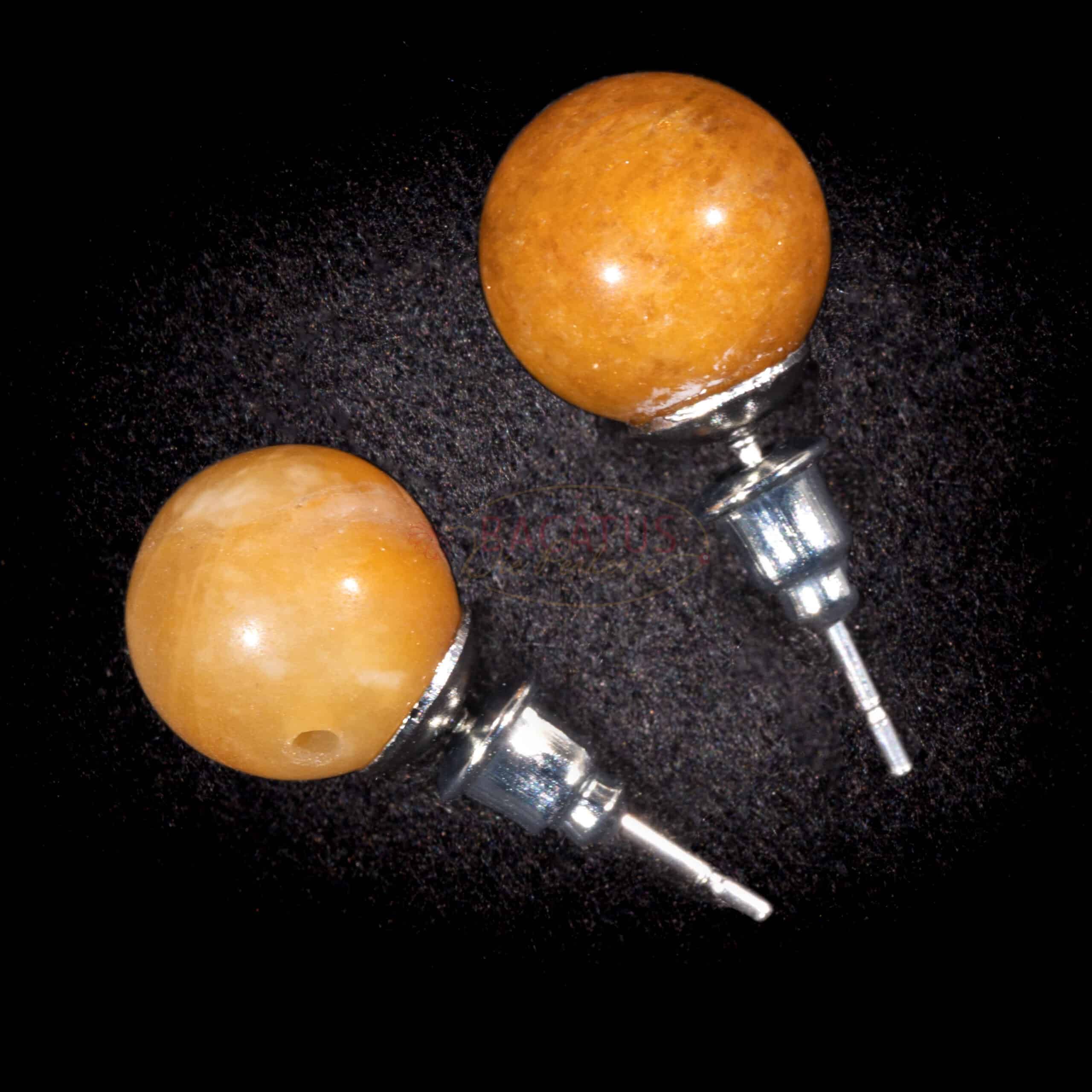 Jaspis Ohrstecker mit ca. 10mm Perle, 1 Paar