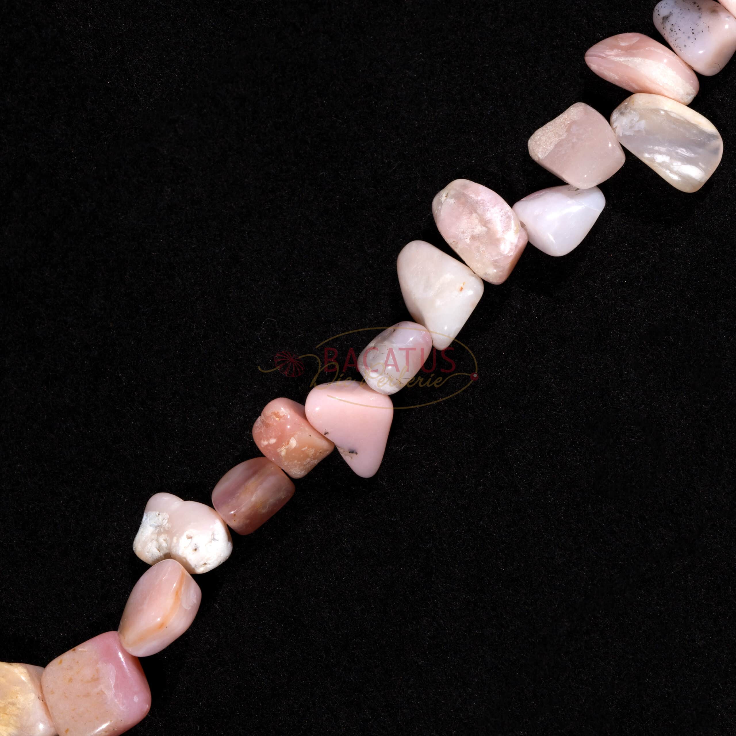 Opale gocce rosa 6 x 12 mm, 1 filo