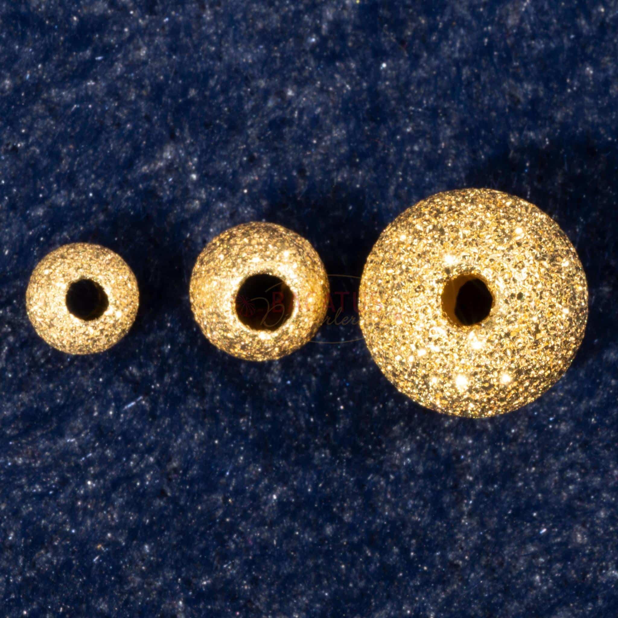 Hohlkugeln 925 Silber *vergoldet* diamantiert Ø 4 – 8 mm