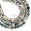 Sinkiang jade plain round faceted ca. 4-12mm, 1 strand - 4mm