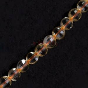 Citrine coins faceted 4 mm, 1 strand