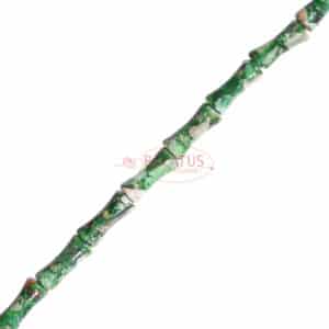 Jaspis Bambus Stein Perlen ca. 4x10mm, 1 Strang