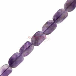 Amethyst flache Rechtecke glanz lila ca. 17x25mm, 1 Strang