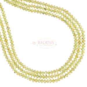 Peridot rondelle faceted approx. 2.5x4mm, 1 strand