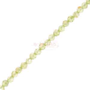 Peridot faceted round green 2 – 4 mm, 1 strand
