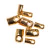 End cap metal silver-plated 3 mm 20 pieces - gold, 2mm