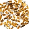 Endkappe offen Metall Farbauswahl 4mm, 10 Stück - gold