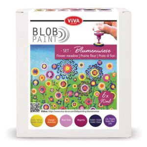 Blob Paint 6-teiliges Farb-Set „Blumenwiese“ 6x 90 ml