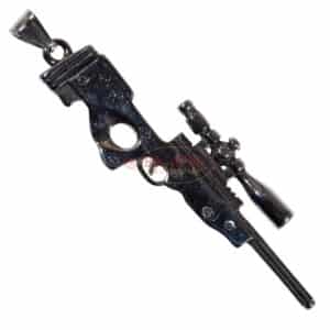 Edelstahlanhänger „Gewehr“ 81x24mm, 1 Stück
