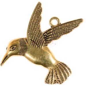 Metallanhänger „Kolibri“ gold 64x48mm,1 Stück
