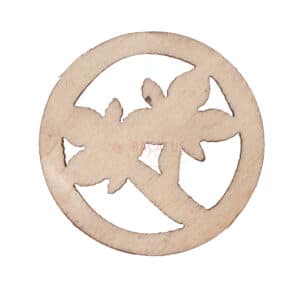 runde Holzscheiben zum Basteln Ø 30 mm ca. 7 Motive 4 Stück – Blume1